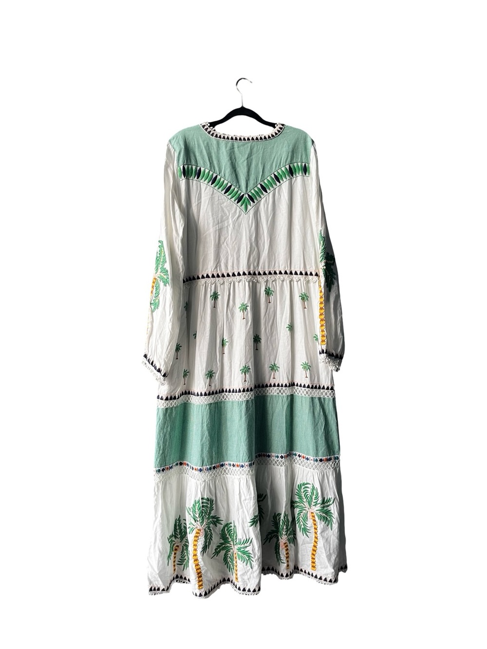FARM Rio White and Green Palm-Print Maxi Dress - Picture 7 of 10